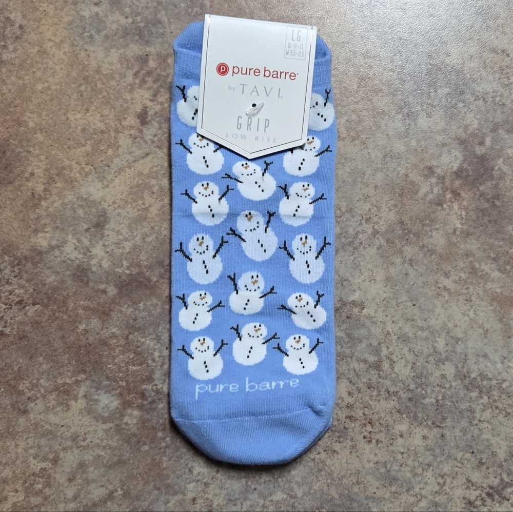 New Pure Barre Snowman Socks